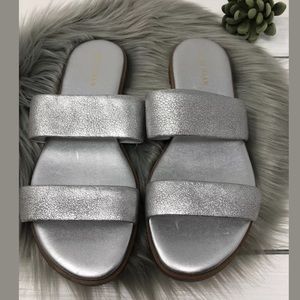 Cole Haan Findra Sandal 6.5 Sliver Leather
